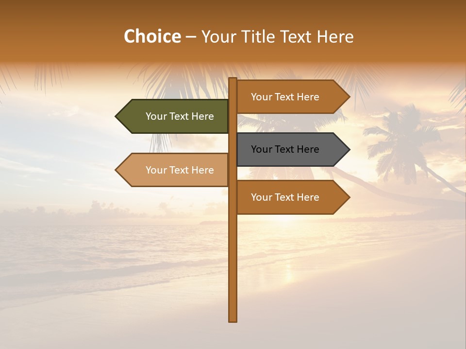 Sunlight Coconut Caribbean PowerPoint Template