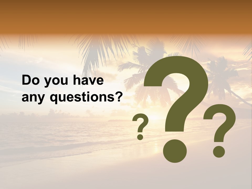 Sunlight Coconut Caribbean PowerPoint Template