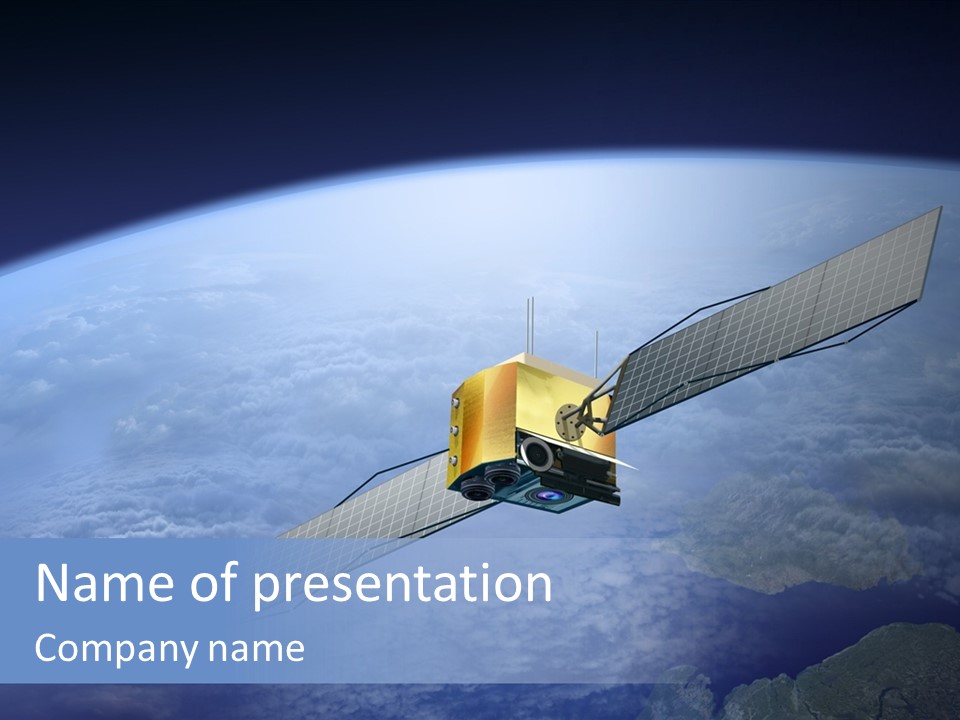 Tracking Satellite Solar PowerPoint Template