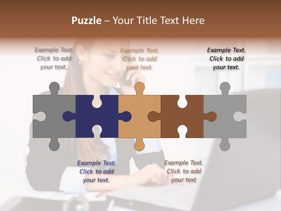 Professional Mobile Girl PowerPoint Template