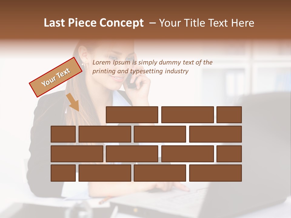 Professional Mobile Girl PowerPoint Template