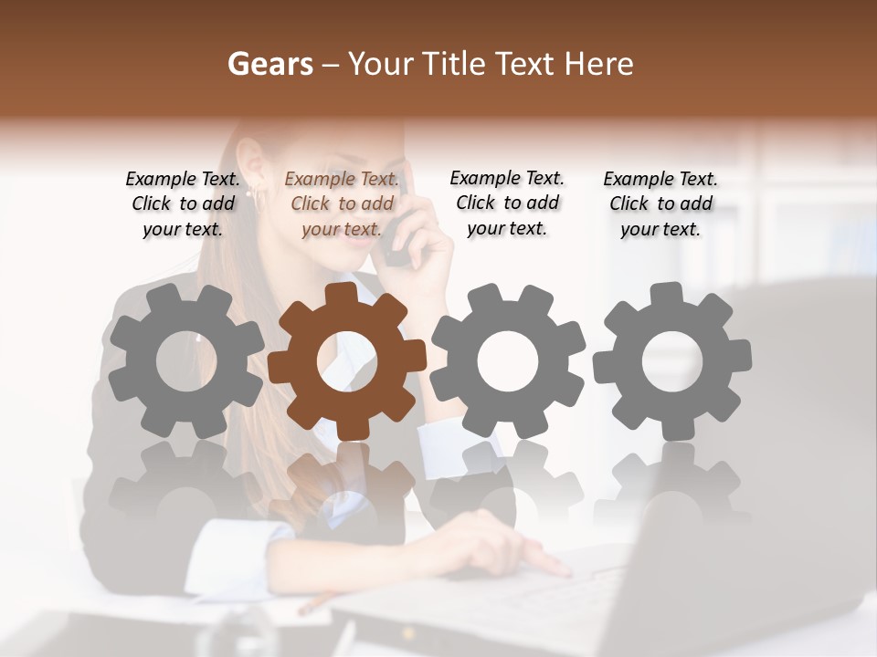 Professional Mobile Girl PowerPoint Template