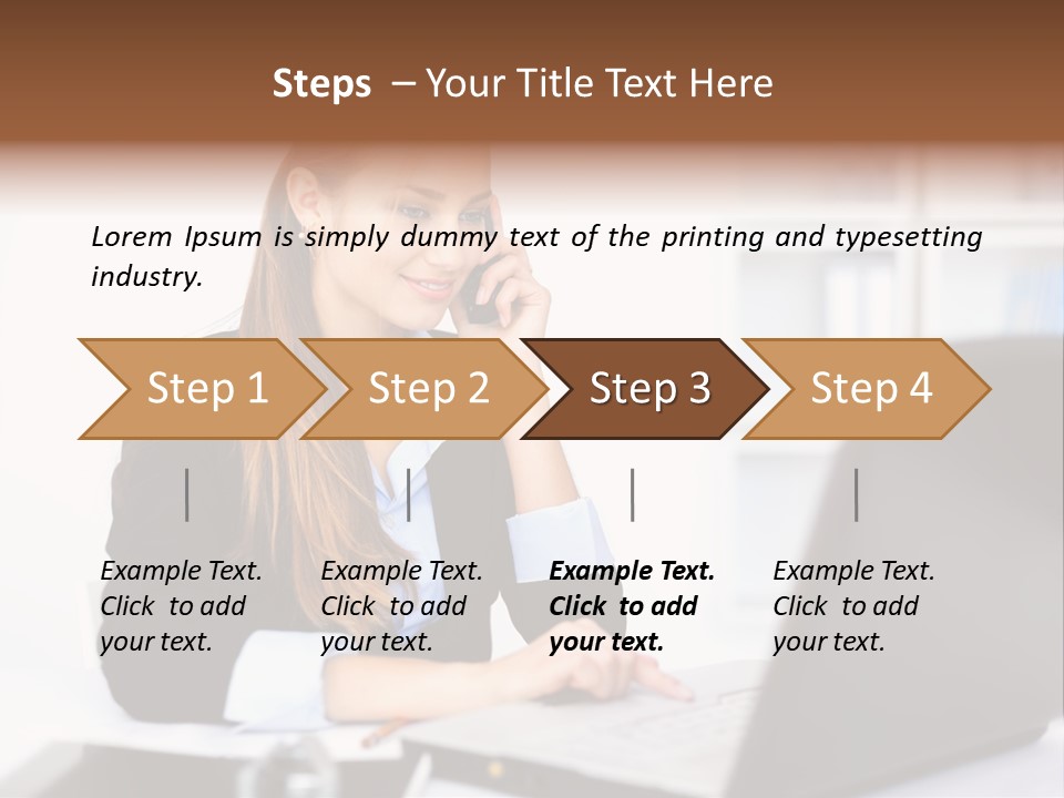 Professional Mobile Girl PowerPoint Template