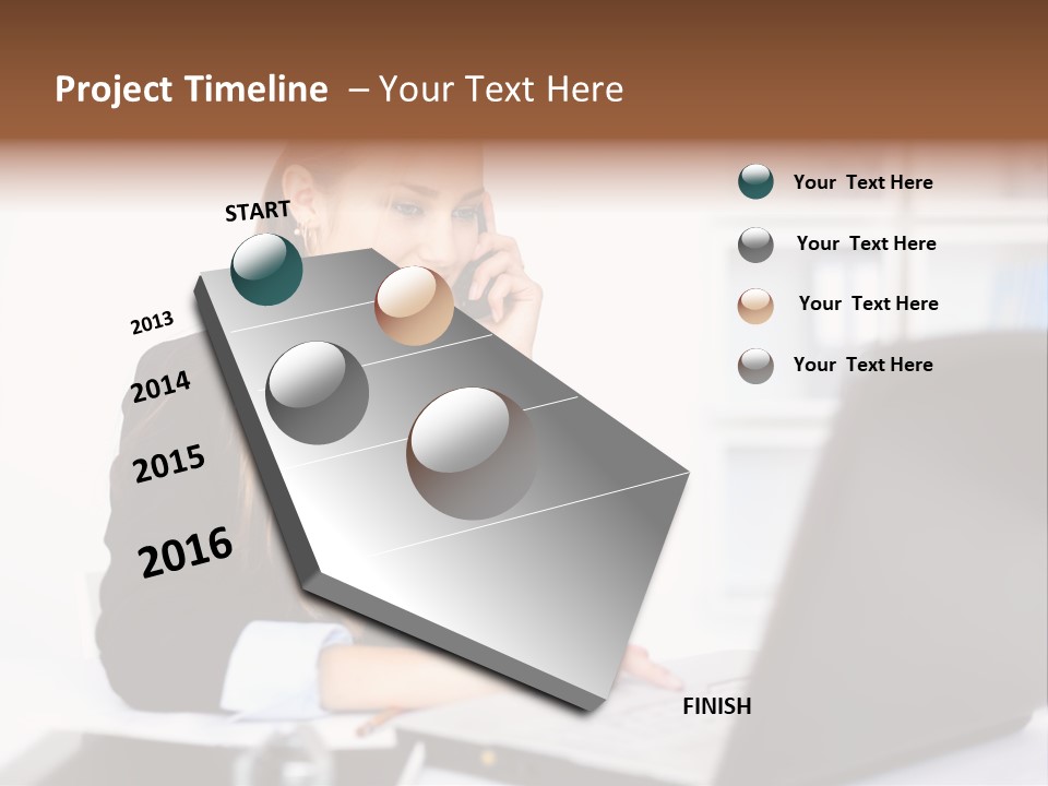 Professional Mobile Girl PowerPoint Template