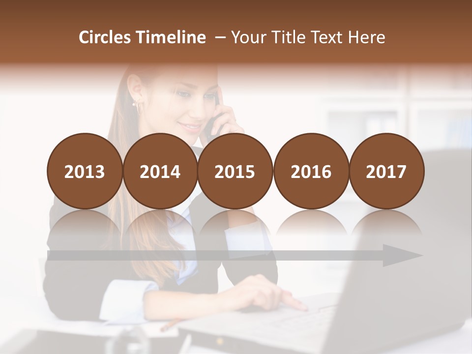 Professional Mobile Girl PowerPoint Template