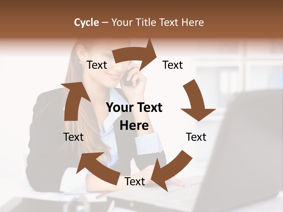 Professional Mobile Girl PowerPoint Template