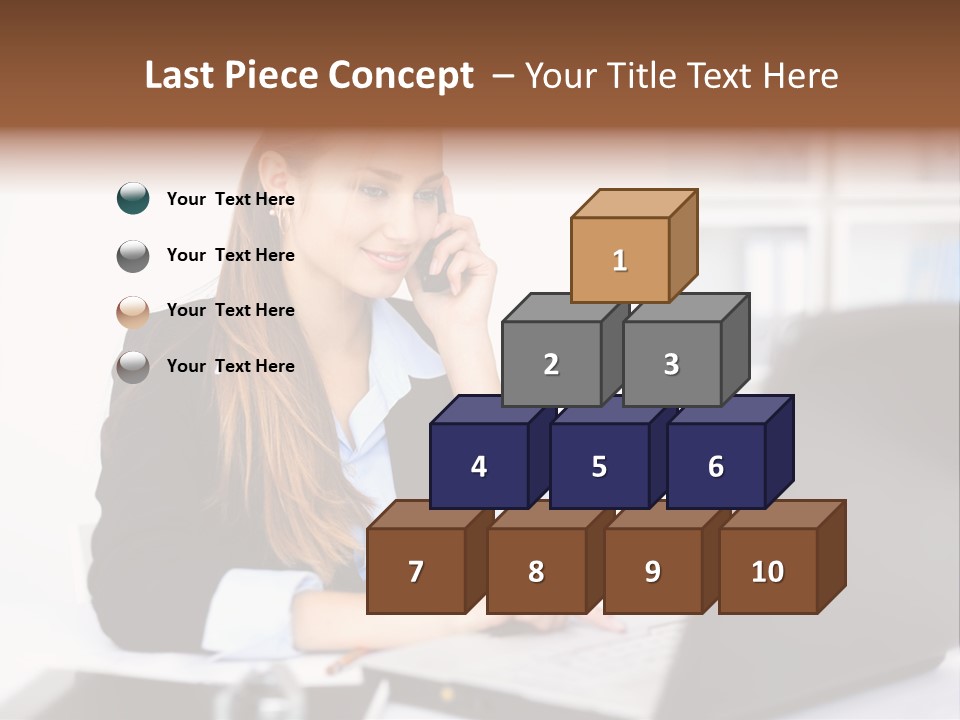 Professional Mobile Girl PowerPoint Template