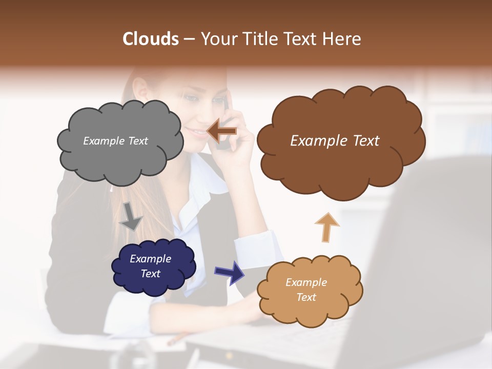 Professional Mobile Girl PowerPoint Template