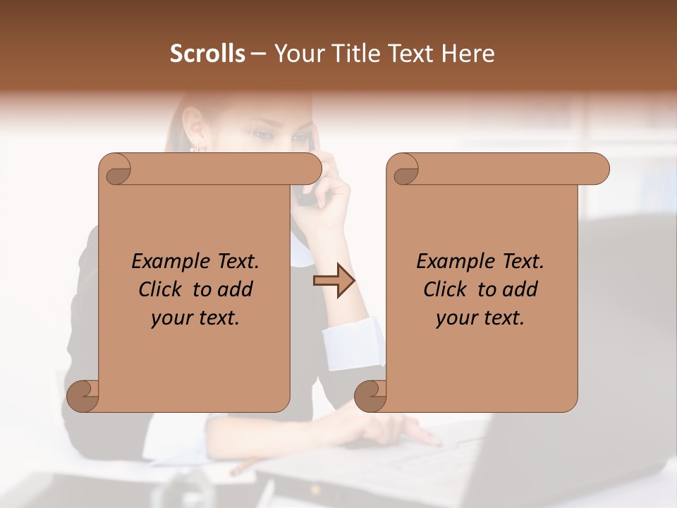 Professional Mobile Girl PowerPoint Template