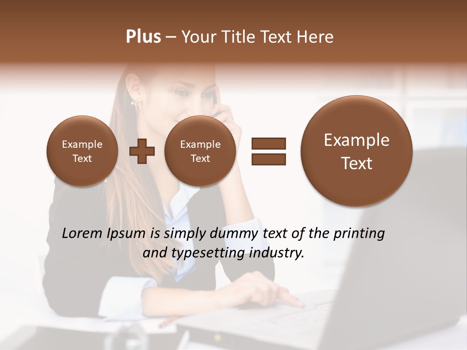 Professional Mobile Girl PowerPoint Template