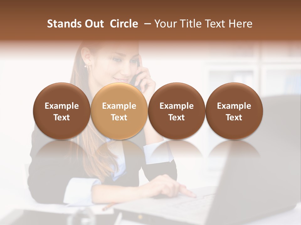 Professional Mobile Girl PowerPoint Template