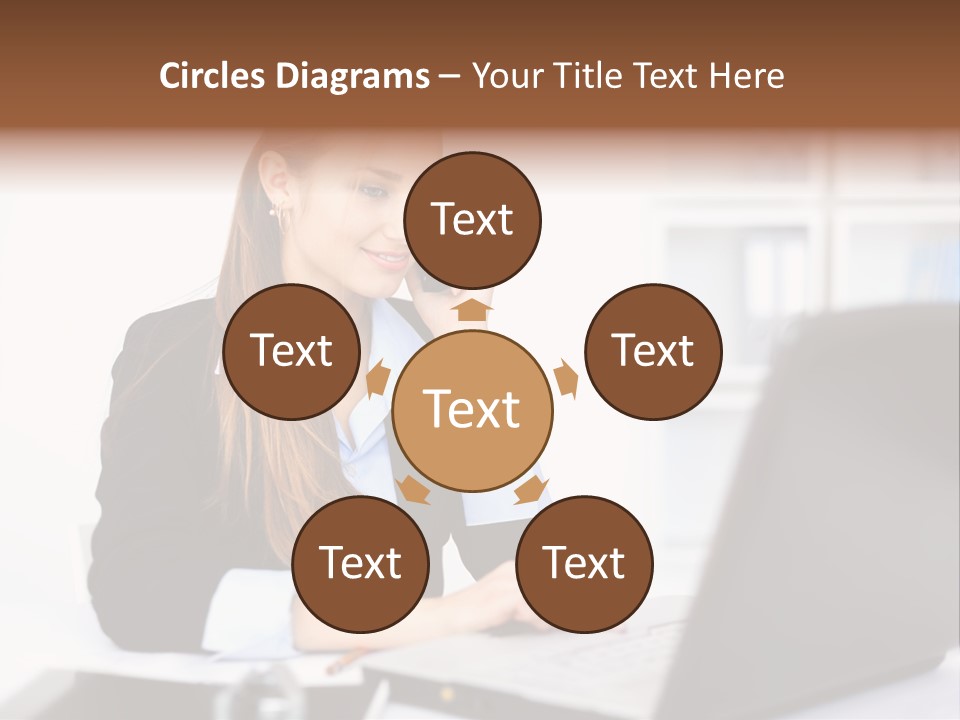 Professional Mobile Girl PowerPoint Template