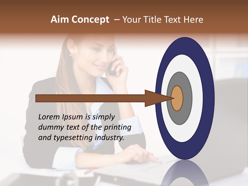 Professional Mobile Girl PowerPoint Template