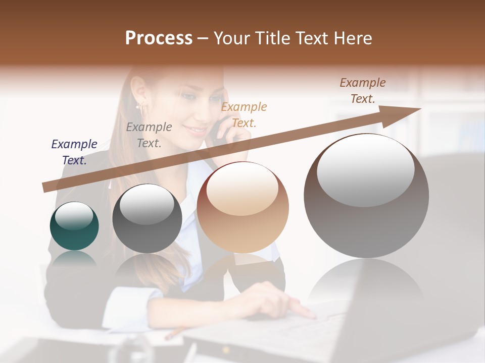 Professional Mobile Girl PowerPoint Template