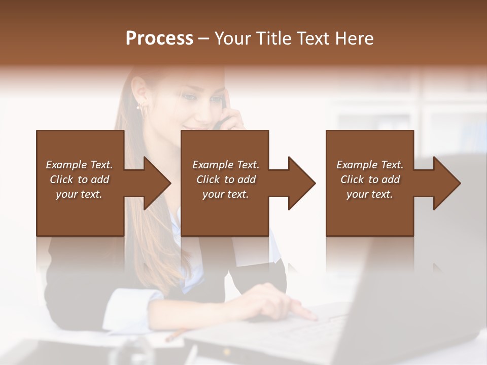 Professional Mobile Girl PowerPoint Template