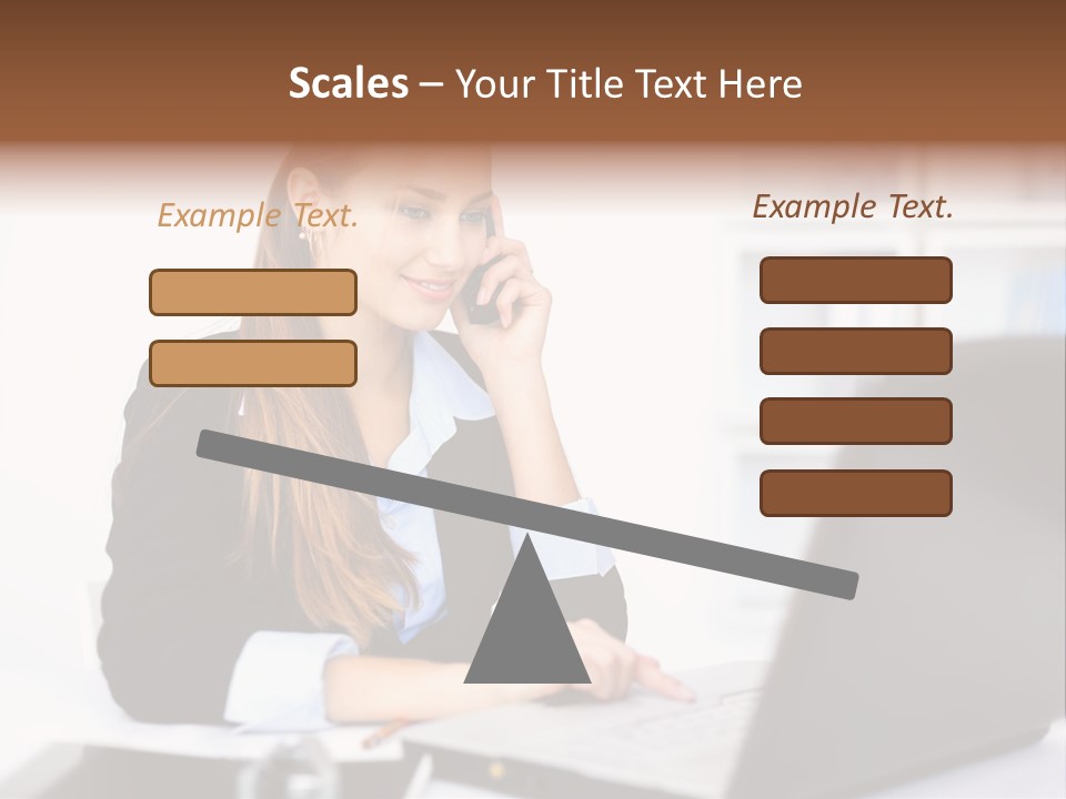 Professional Mobile Girl PowerPoint Template