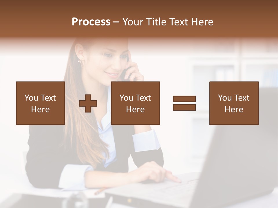 Professional Mobile Girl PowerPoint Template