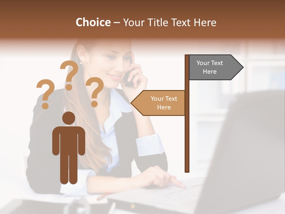 Professional Mobile Girl PowerPoint Template