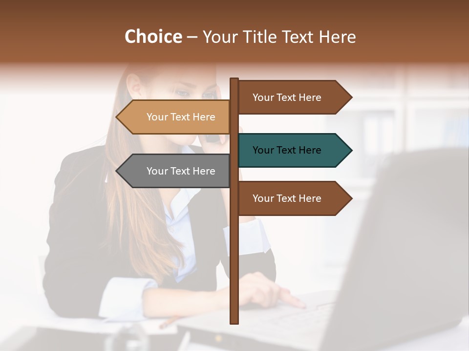 Professional Mobile Girl PowerPoint Template