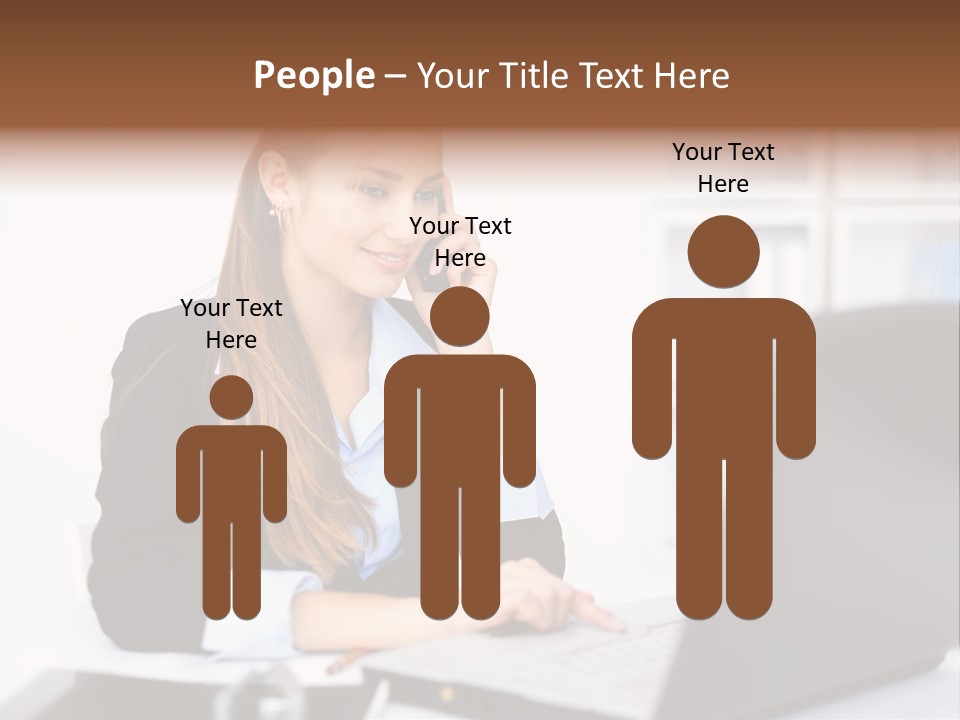Professional Mobile Girl PowerPoint Template