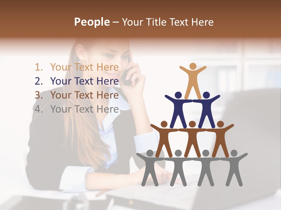 Professional Mobile Girl PowerPoint Template