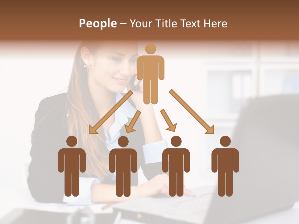 Professional Mobile Girl PowerPoint Template