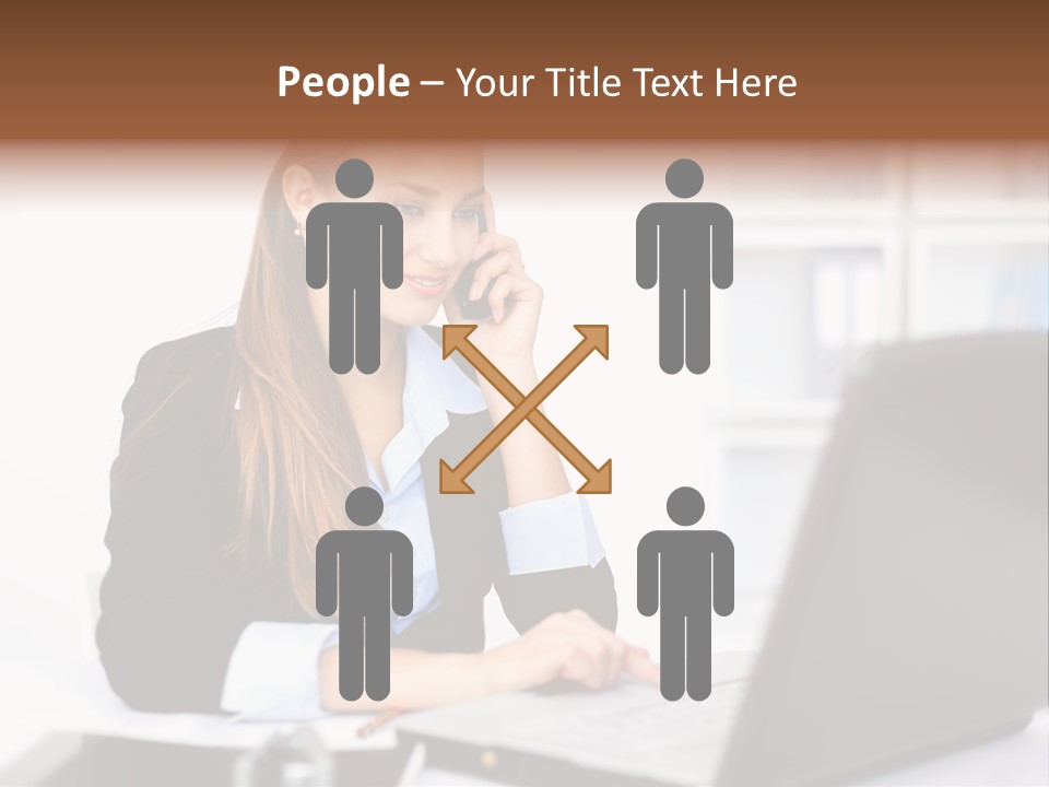 Professional Mobile Girl PowerPoint Template