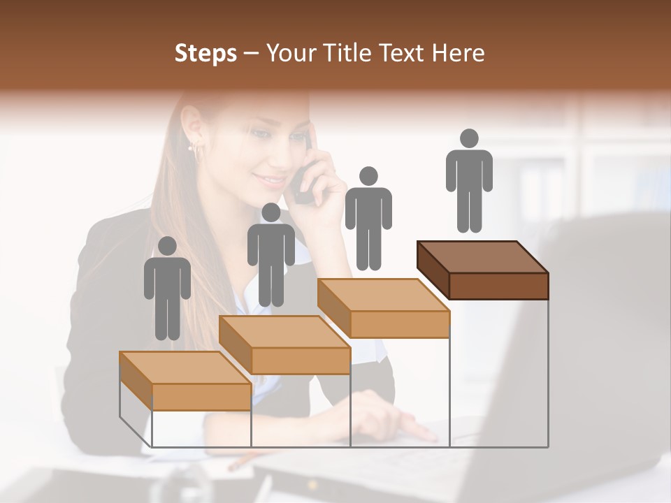 Professional Mobile Girl PowerPoint Template