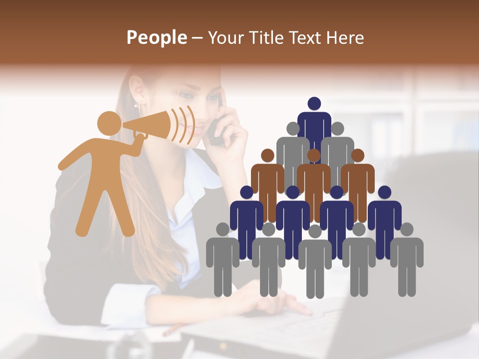 Professional Mobile Girl PowerPoint Template