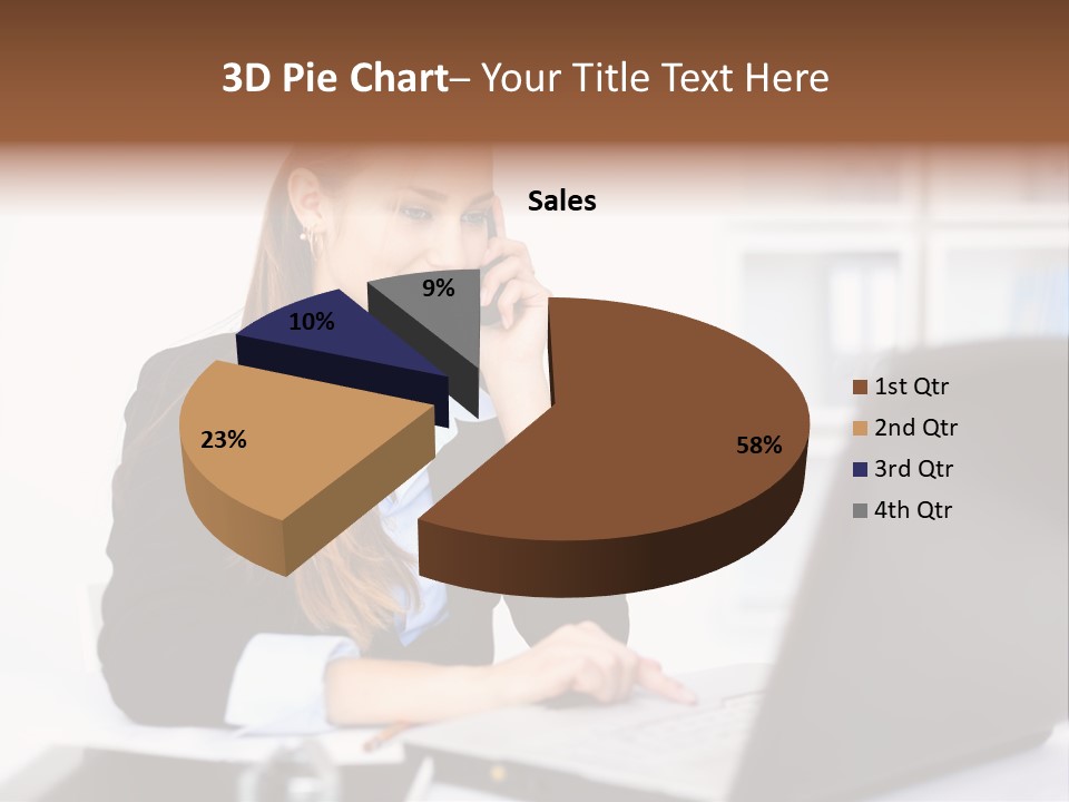 Professional Mobile Girl PowerPoint Template