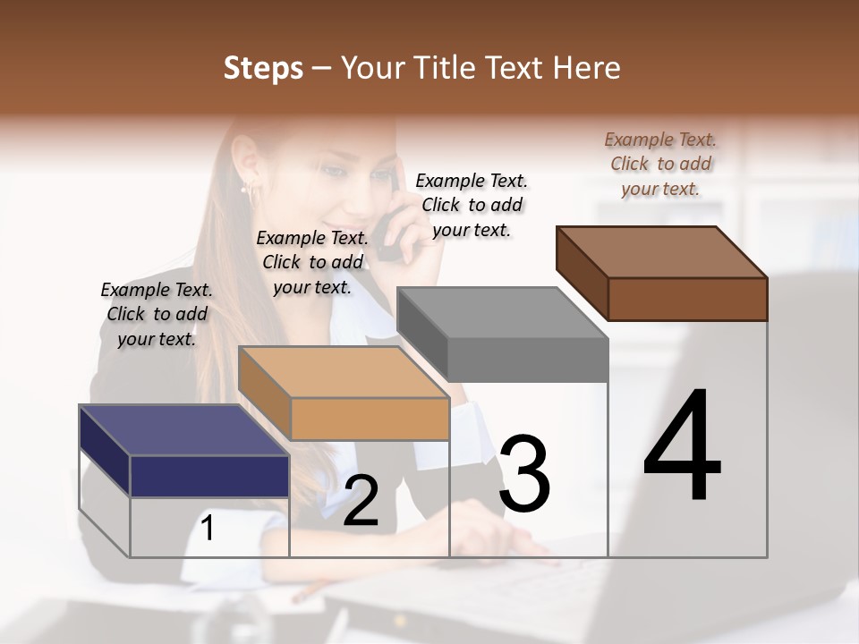 Professional Mobile Girl PowerPoint Template