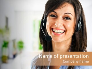 Communication Center Employee PowerPoint Template