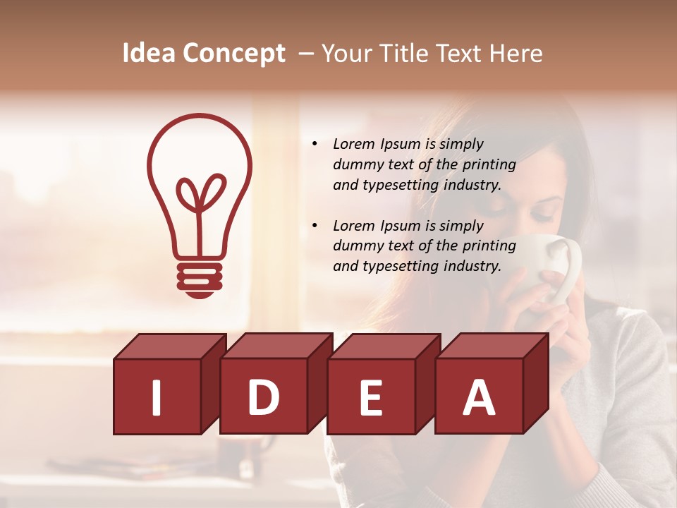 Beautiful Isolated Tea PowerPoint Template