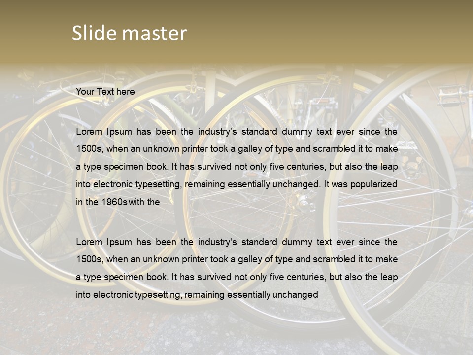 Bike Private Leisure PowerPoint Template