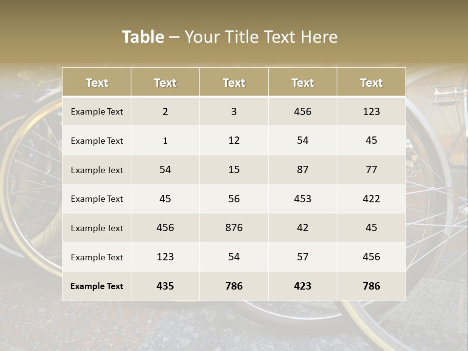 Bike Private Leisure PowerPoint Template