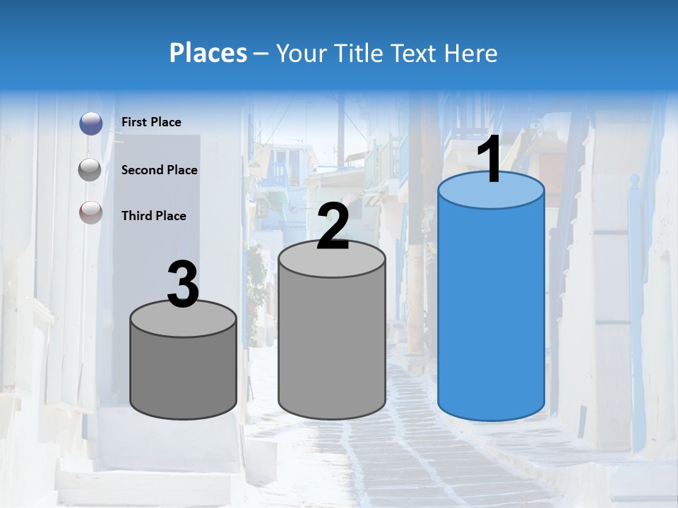 Resort Thira Cyclades Architecture PowerPoint Template