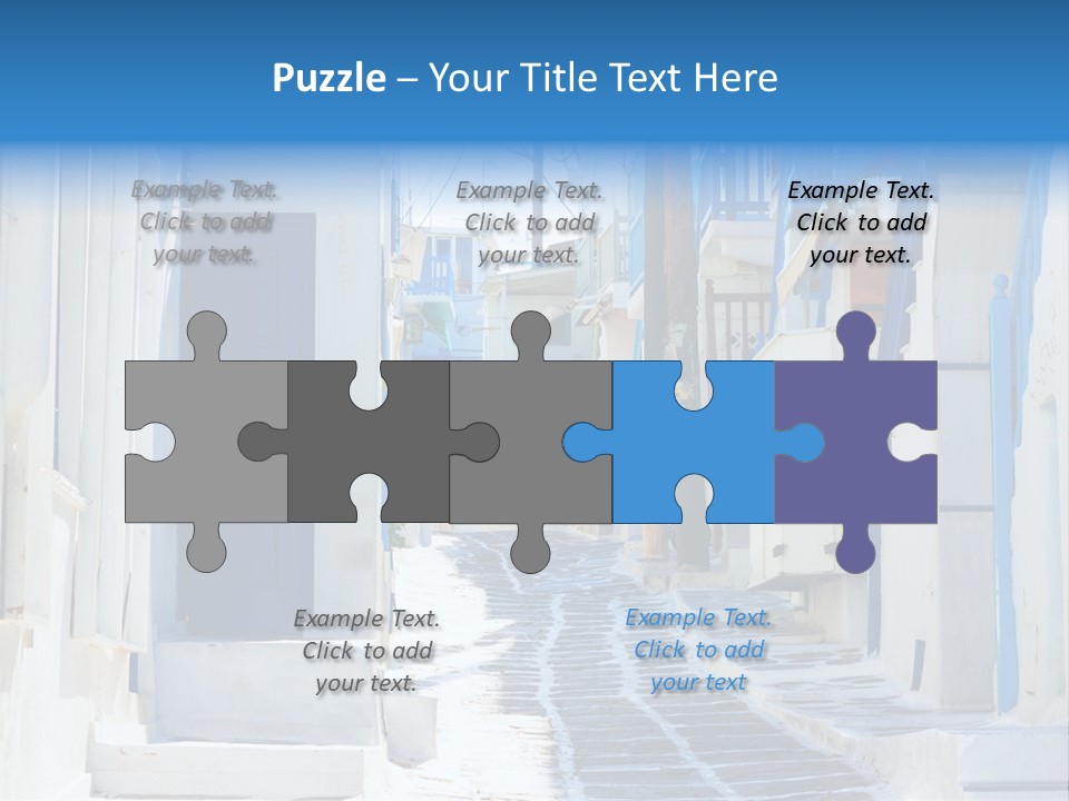 Resort Thira Cyclades Architecture PowerPoint Template