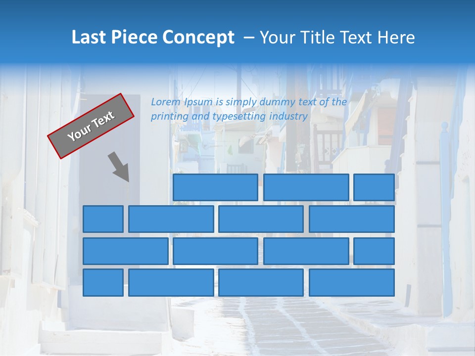 Resort Thira Cyclades Architecture PowerPoint Template
