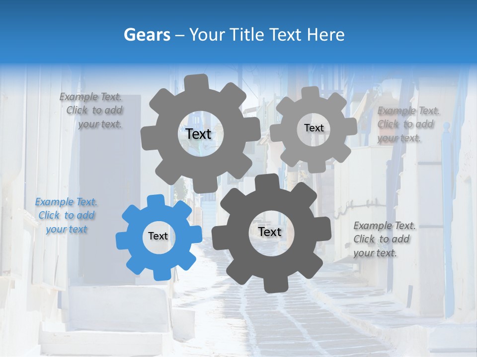Resort Thira Cyclades Architecture PowerPoint Template