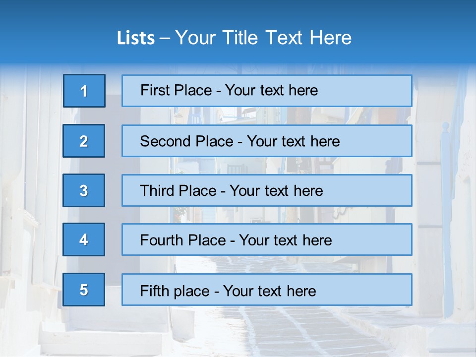 Resort Thira Cyclades Architecture PowerPoint Template