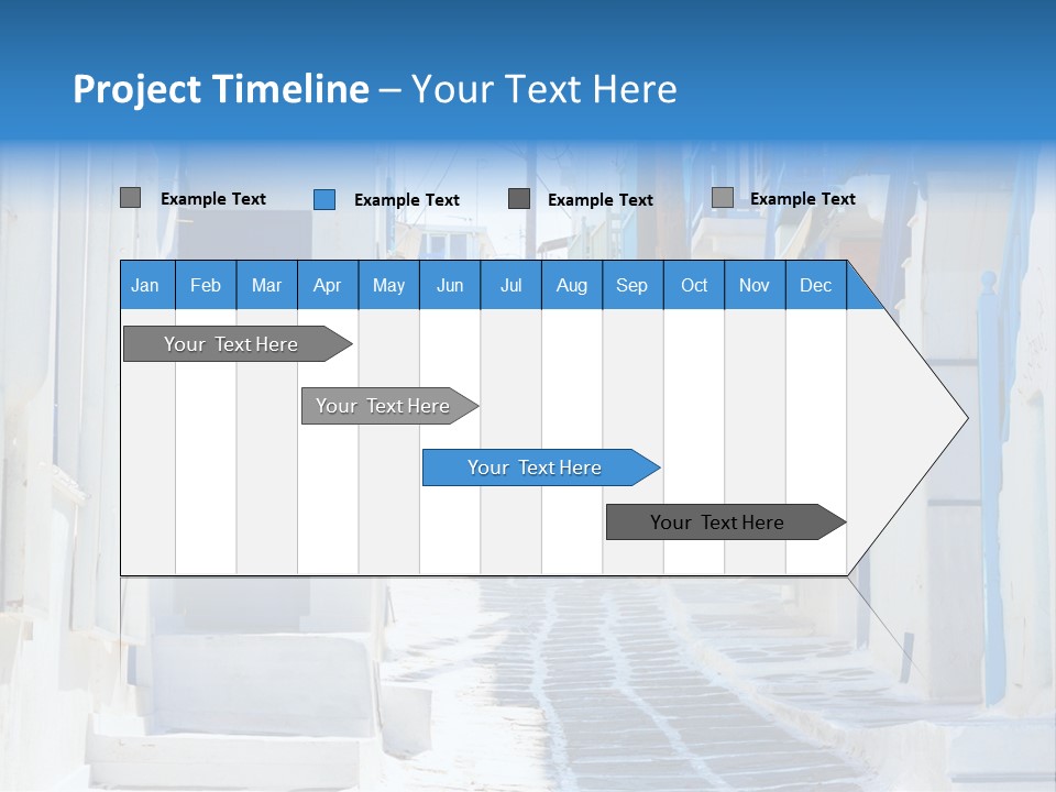 Resort Thira Cyclades Architecture PowerPoint Template