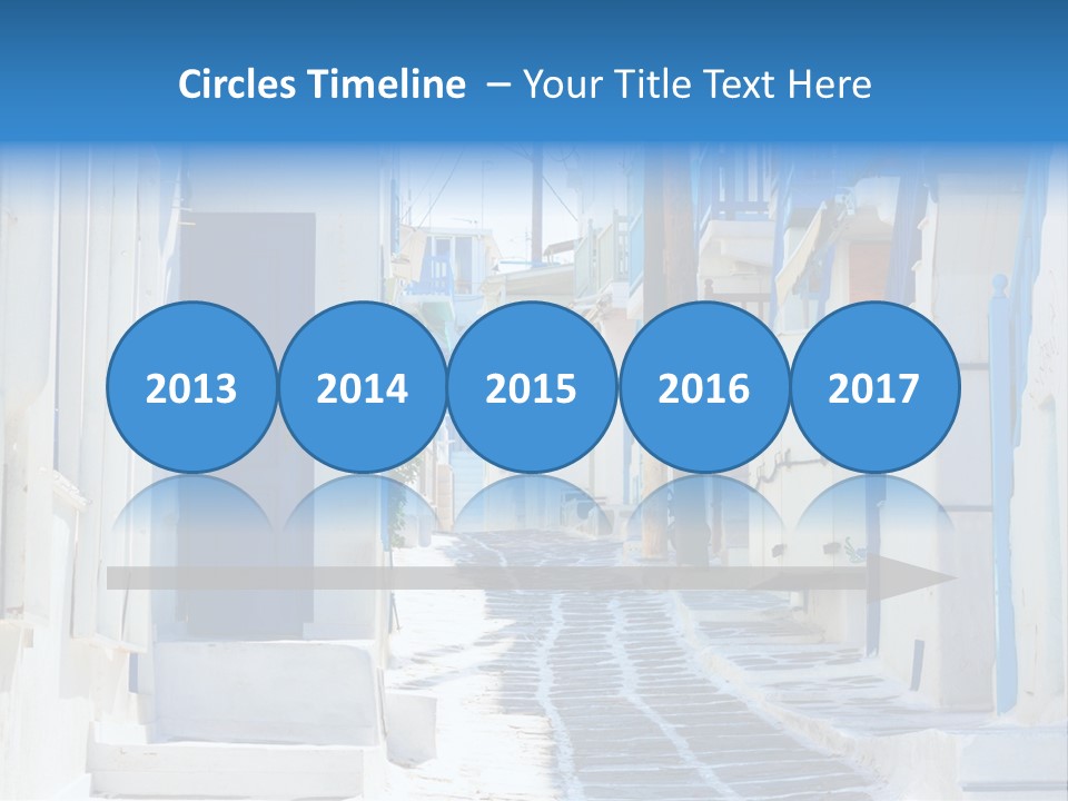 Resort Thira Cyclades Architecture PowerPoint Template