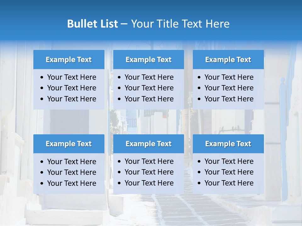 Resort Thira Cyclades Architecture PowerPoint Template