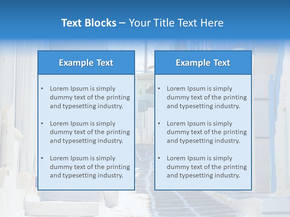 Resort Thira Cyclades Architecture PowerPoint Template