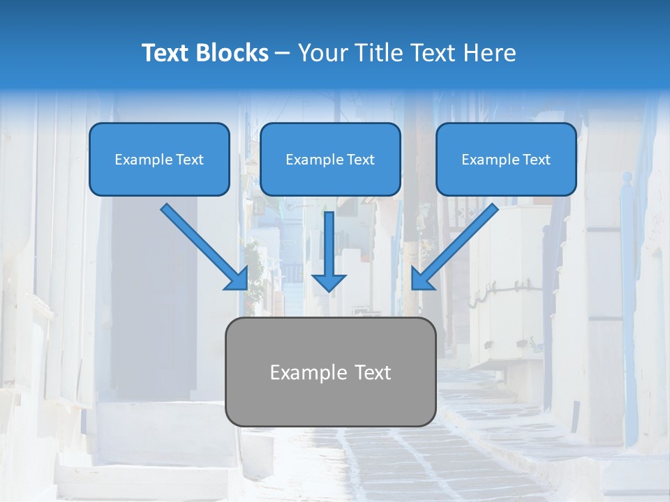 Resort Thira Cyclades Architecture PowerPoint Template