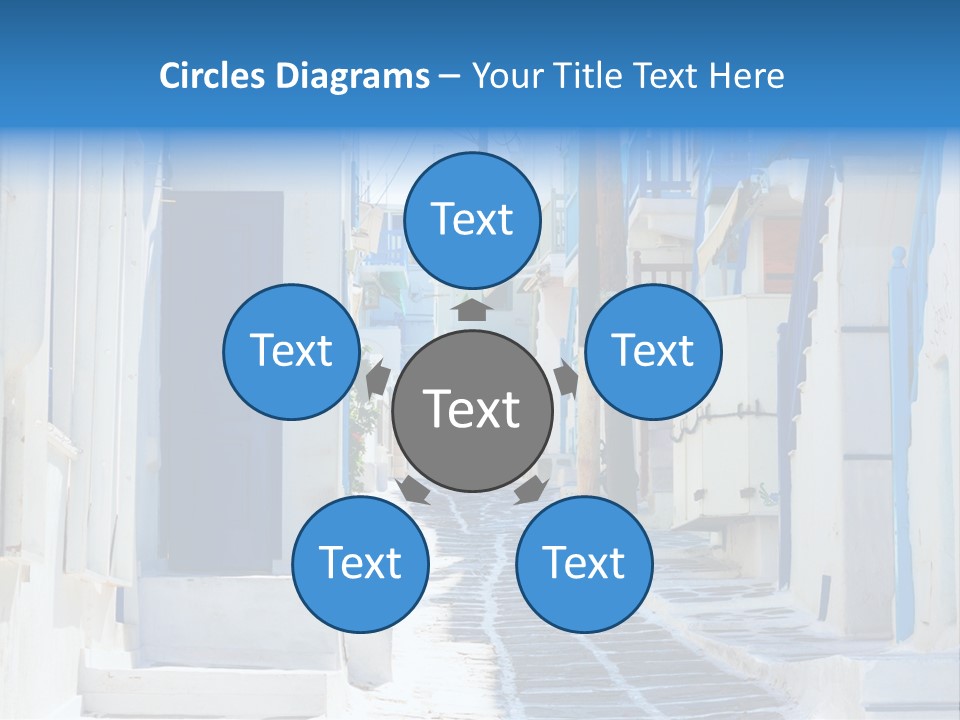 Resort Thira Cyclades Architecture PowerPoint Template