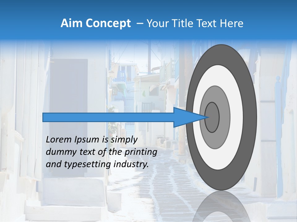 Resort Thira Cyclades Architecture PowerPoint Template