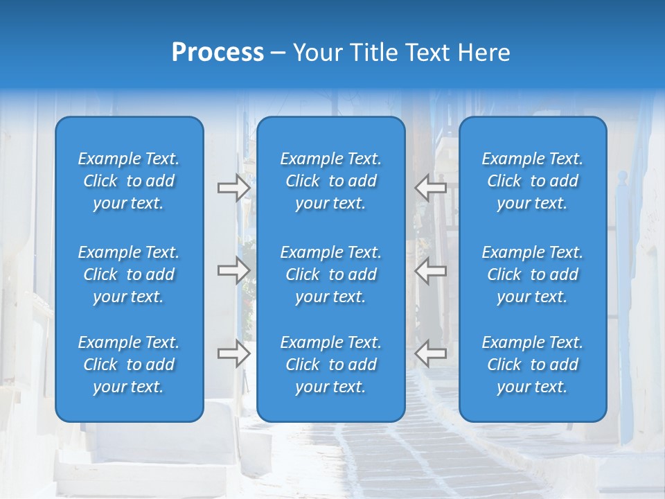 Resort Thira Cyclades Architecture PowerPoint Template