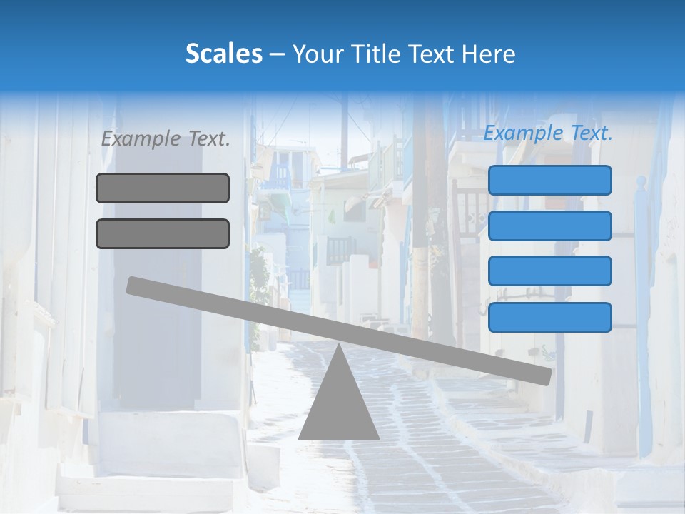 Resort Thira Cyclades Architecture PowerPoint Template