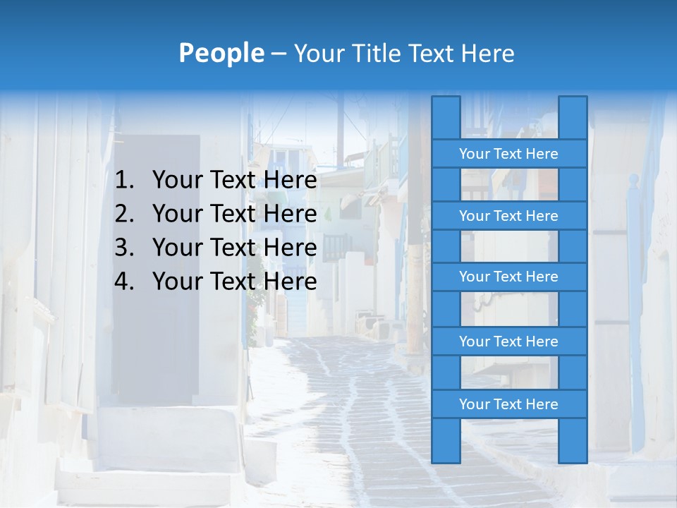 Resort Thira Cyclades Architecture PowerPoint Template